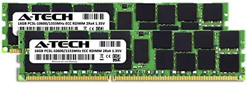 A -Tech 32GB ערכת זיכרון זיכרון זיכרון עבור Dell Precision T3610 - DDR3L 1333MHz PC3-10600 ECC רשום RDIMM 2RX4 1.35V