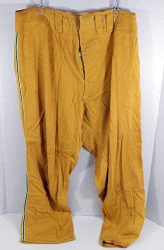 1963 קנזס סיטי אתלטיקה נורמה Siebern 7 משחק משומש מכנסיים צהובים DP26404 - משחק מכנסי MLB משומשים