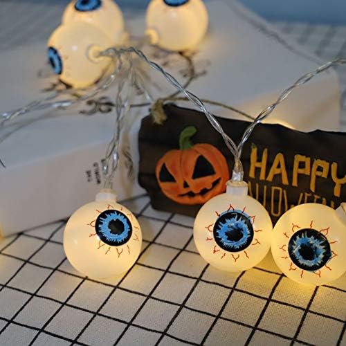 אורות מיתרי רוח רפאים של Danadesk Halloween, 2 מצבים פלאיים יציבים על סוללת רפאים המופעלת LED לקישוטי ליל כל הקדושים