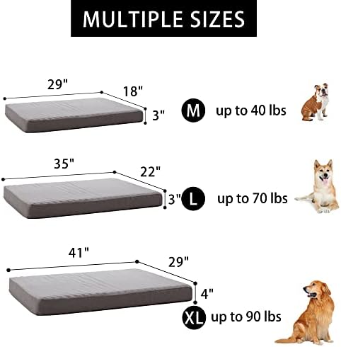מיטת כלבים אטומה למים לכלבים בינוניים, מיטת כלבים רחיצה עם כיסוי נשלף, מיטת ארגז כלבים אורטופדית עם תחתית ללא מגרש ，
