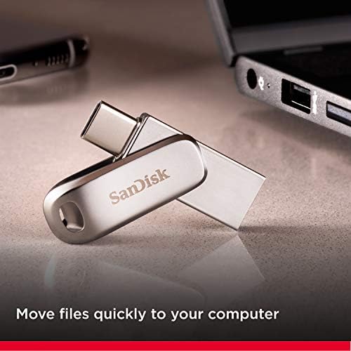 Sandisk 1TB כונן כפול Ultra Luxe USB Type-C-SDDC4-1T00-G46 & 512GB Ultra Dual Drive Go USB סוג C הכונן הבזק-SDDC3-512G-G46