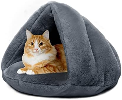 מפנק קטיפה חתול מערת אוהל מיטת עצמי התחממות מיטה לחיות מחמד רחיץ נייד שק שינה לבית חתולים וגור
