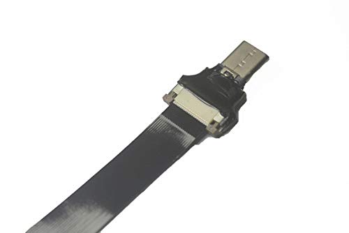 קבוע שטוח שטוח דק רך usb c fpv שטוח דק דק דק כבל FPC כבל USB מסוג C ל- USB A סטנדרטי לסנכרון וטעינה שחורה