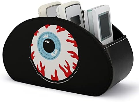 אדום גלגל העין שלט רחוק מחזיק עט תיבת עור מפוצל מרחוק נושא כלים דקורטיבי שולחן אחסון ארגונית מיכל