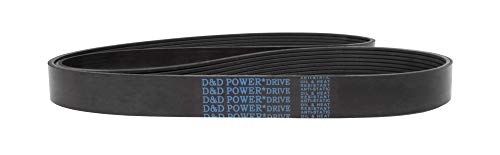 D&D PowerDrive 140J6 Poly V חגורה, 0.56000000000000005 רוחב, גומי