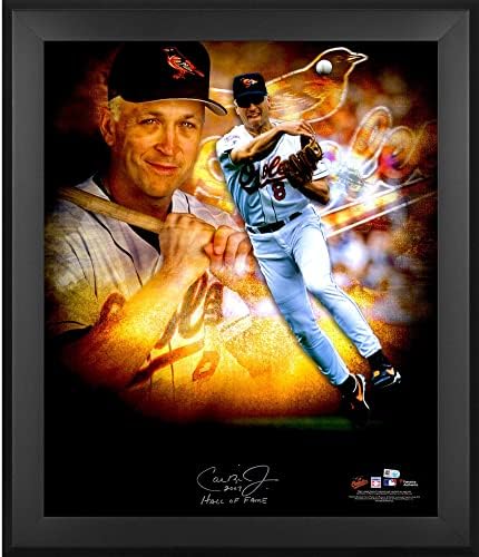 Cal Ripken Jr. Baltimore Orioles מסגרת חתימה ממוסגרת 20 x 24 בתצלום פוקוס עם כתובת HOF - תמונות MLB עם חתימה