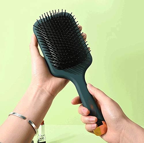 TJLSS ירוק מברשת שיער מקצועי נשים ישר עיסוי שיער מתולתל מברשת מברשת לשערות שיער כלים