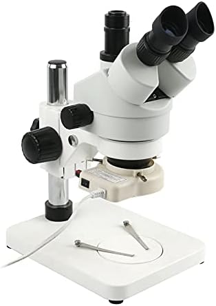 הגדלת מיקרוסקופ סטריאו טרינוקולרי תעשייתי זום רציף פי 7-45 למעבדה להלחמת תיקון מעגלים מודפסים