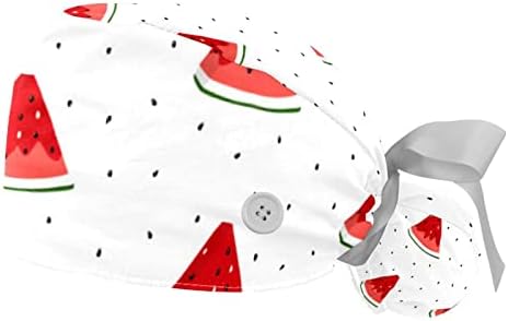 קיגאורו 2 חבילה כובע עבודה של נשים עם כפתורים עניבת סרט אחורי קיץ פינדרו פלמינגו שיער ארוך